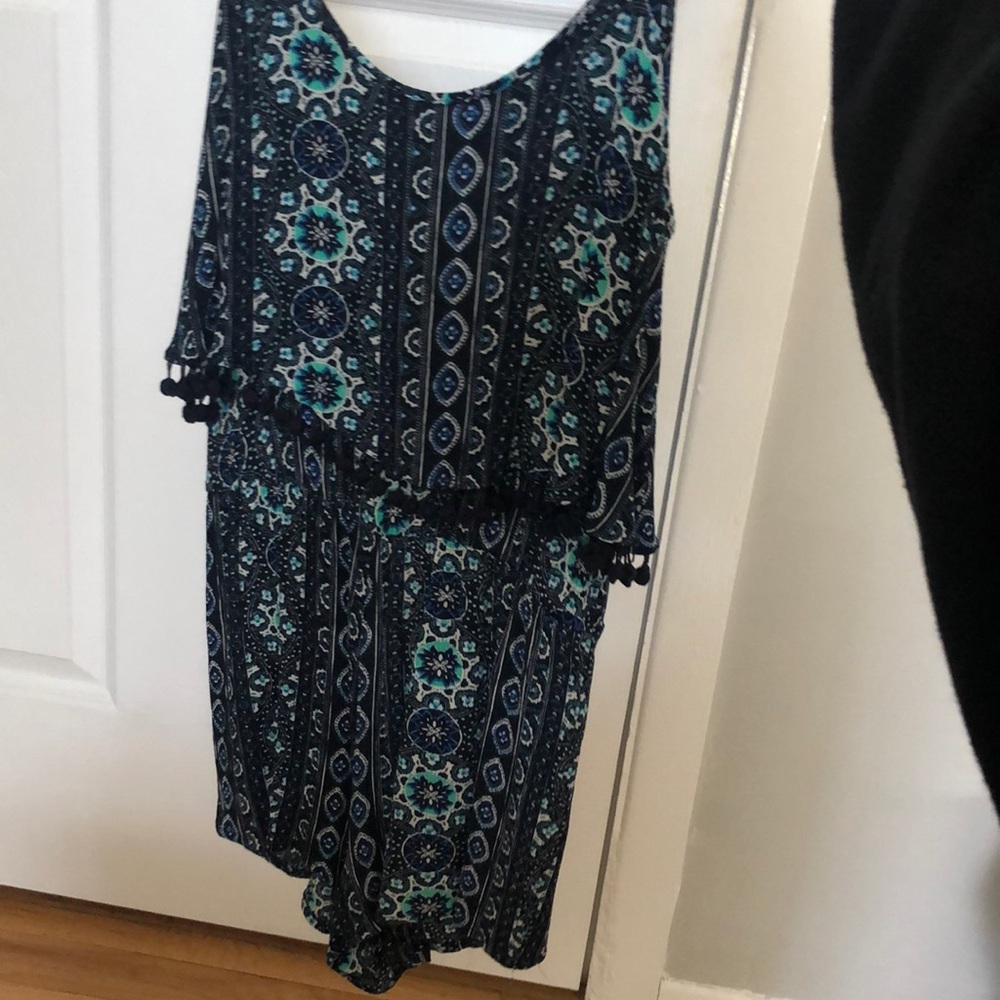 Multicolored Blue Romper